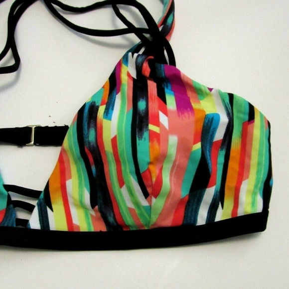 Xhilaration Multicolor Striped Bikini Top - Picture 4 of 5